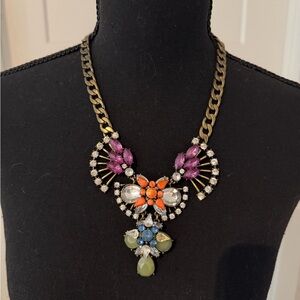 Ann Taylor Multi-Color Crystal Statement Necklace